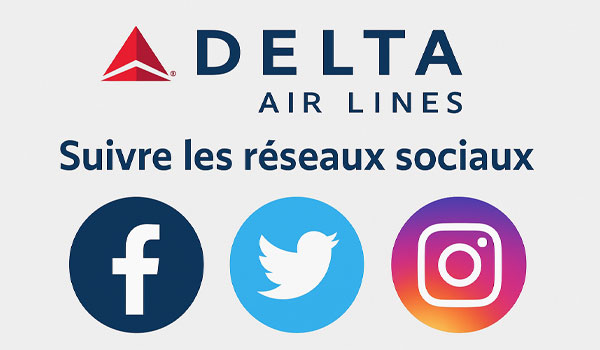 Contactez Delta Airlines via les réseaux sociaux