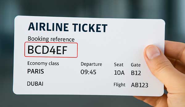 Où trouver la référence de réservation/le dossier passager Emirates ?