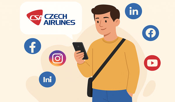 Joindre Czech Airlines via les réseaux sociaux