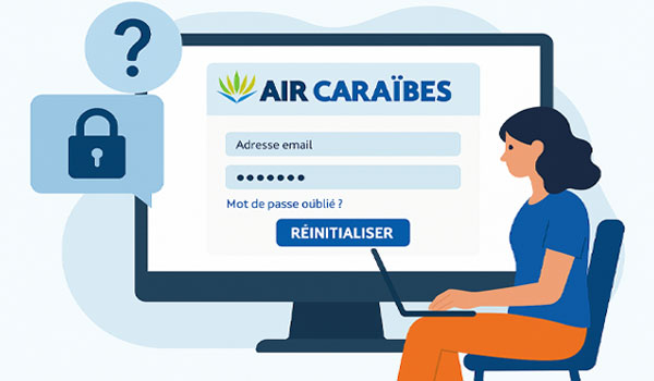 J'ai oublié mon mot de passe Air Caraibes , que dois-je faire dans ce cas ?