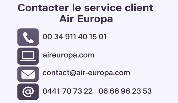 Contacter le service client Air Europa