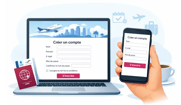 Créer compte Qatar Airways