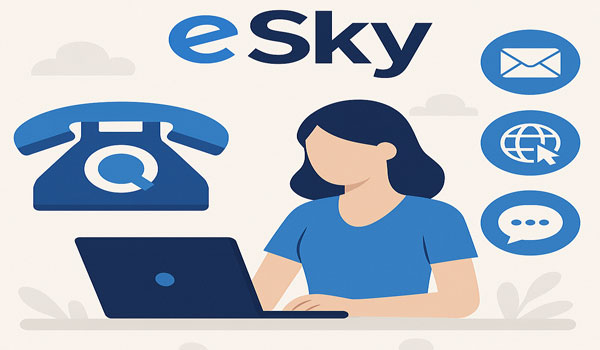Les moyens de contact disponibles pour joindre l'équipe eSky