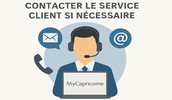 Contacter le service client si nécessaire MyCapricorne