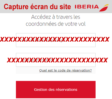 Gestion des réservations www.iberia.com/fr