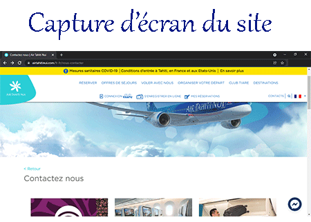 Joindre service client Air Tahiti Nui