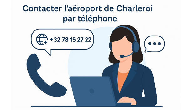 Contacter l'aéroport de Charleroi par téléphone
