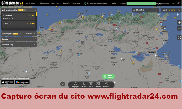 Comment suivre le vol d'un avion sur Flightradar24 en français ?