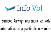 Bamboo Airways reprendra ses vols internationaux à partir de novembre