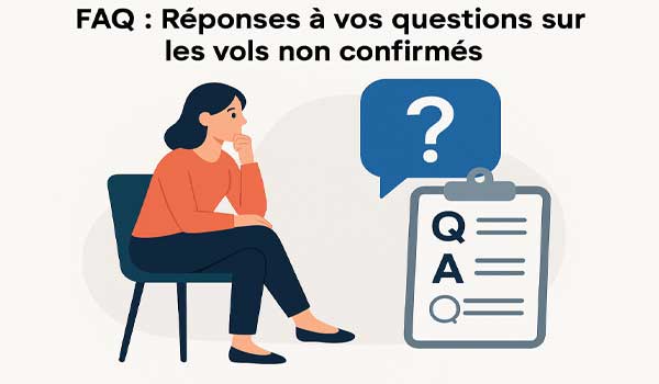 FAQ : Réponses à vos questions sur les vols non confirmés