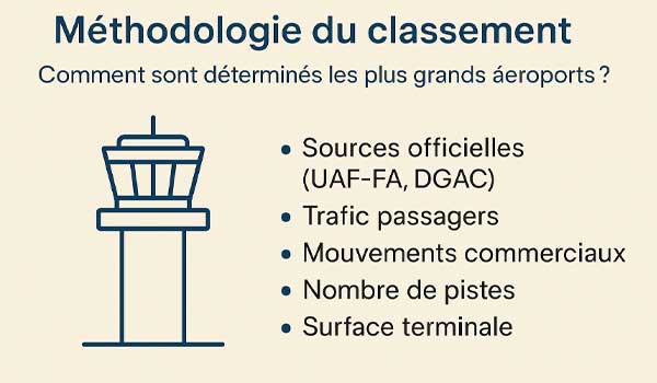 Méthodologie du classement : comment sont déterminés les plus grands aéroports ?