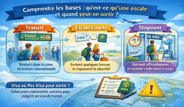 Comprendre les bases : qu'est-ce qu'une escale et quand peut-on sortir ?