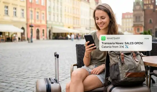 Transavia News : Ne ratez aucune ouverture de vente sur WhatsApp